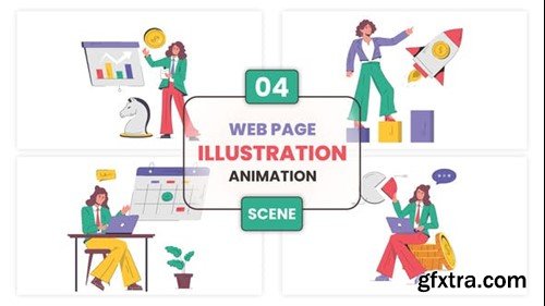 Videohive Web Page Illustration Animation Scene 53011526