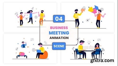 Videohive Business Meeting Concept Animation Scene 53011616