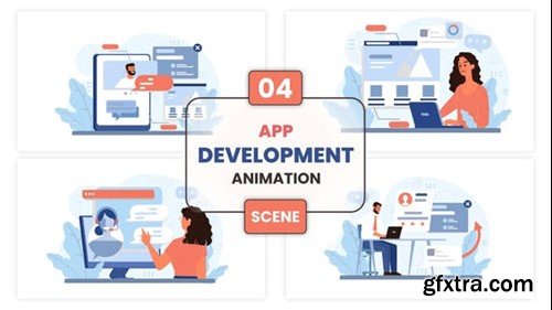 Videohive App Development Concept Animation Scene 53011601