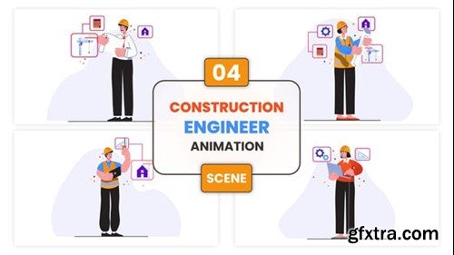 Videohive Construction Engineer Animation Scene 53011691