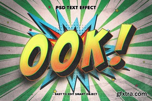 Comic Ok Layer Style Editable PSD Text Effect JBQ7MVW