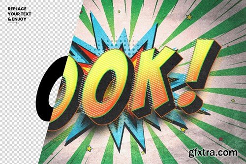 Comic Ok Layer Style Editable PSD Text Effect JBQ7MVW