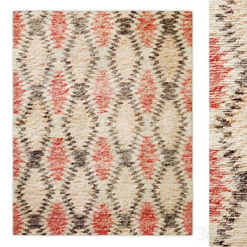 Aztec Handwoven Wool Shag Rug RH