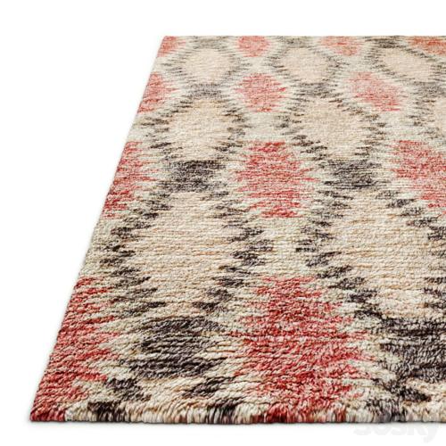 Aztec Handwoven Wool Shag Rug RH