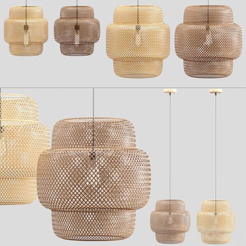 Rattan pendant lights 050