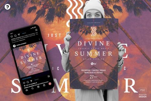 Divine Summer vol.3 – Party Flyer, Poster Template