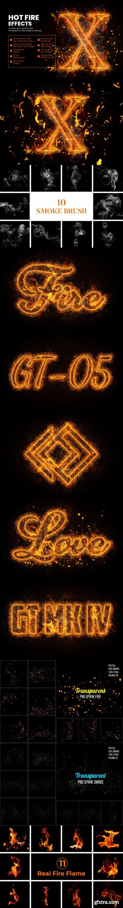 Fire Shape, Text & Logo Effect