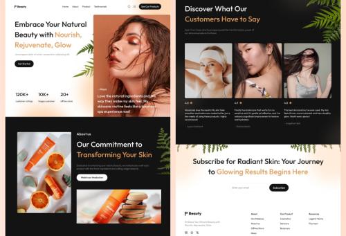 Beauty - Skincare Landing Page UI Kit