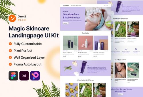 Magic Skincare Landing Page UI Kit
