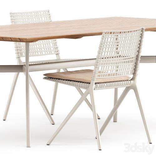 branch armchair and chair and branch table set3 by tribu