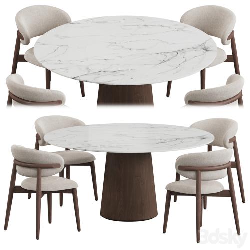 Porro Materic table Oleandro chair Dining set