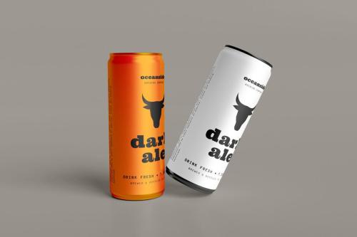 Soda Can Display Mockup