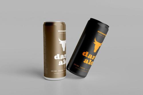 Soda Can Display Mockup