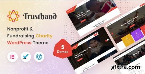 Themeforest - Trusthand - Charity WordPress  Theme + RTL 40327112 v1.0.1 - Nulled