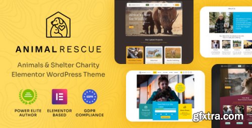 Themeforest - Animal Rescue - Shelter Charity WordPress Theme 43384915 v1.0.7 - Nulled