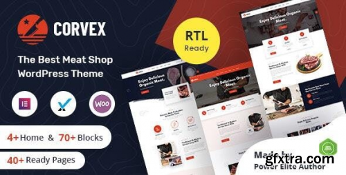 Themeforest - Corvex - Butcher &amp; Meat Shop WordPress Theme + RTL 31483054 v1.0.0 - Nulled