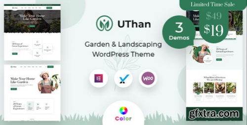 Themeforest - Uthan - Landscaping Gardening WordPress theme + RTL 35891601 v2.0.1 - Nulled