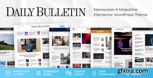 Themeforest - Daily Bulletin - Magazine &amp; Newspaper WordPress Theme 43804656 v1.0.10 - Nulled