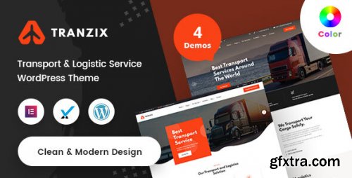 Themeforest - Tranzix- Logistics &amp; Transportation WordPress Theme + RTL 45450452 v1.0.1 - Nulled