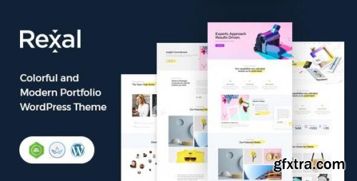 Themeforest - Rexal - A Colorful and Modern Multipurpose Portfolio WordPress Theme 23056144 v2.3 - Nulled