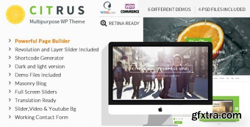 Themeforest - Citrus - One Page WordPress 9291297 v3.5 - Nulled