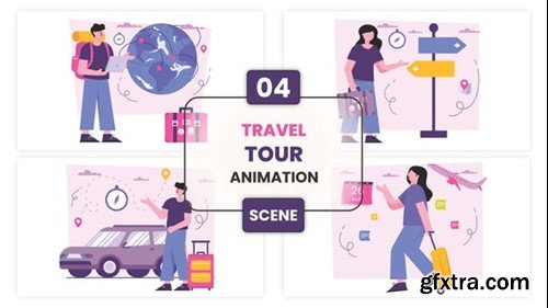 Videohive Travel Tour Animation Scene 53011376