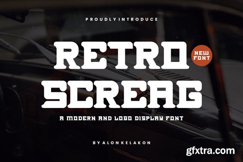 Retro Screag - Logo Display Font HBJEGWE