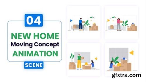 Videohive New Home Shafting concept illustration animation 53036061