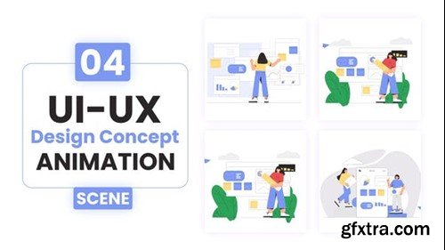 Videohive Ui-Ux Design Concept Illustration Animation 53036171