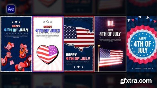 Videohive 4th Of July Stories Pack 53029873