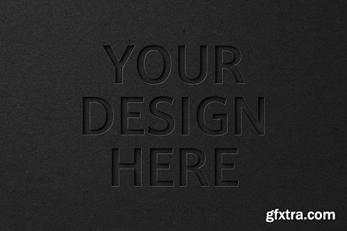 Cutout Black Paper Mockup 9CBNNKC