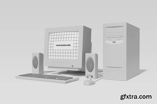 Vintage Computer Mockup 42NB2GT