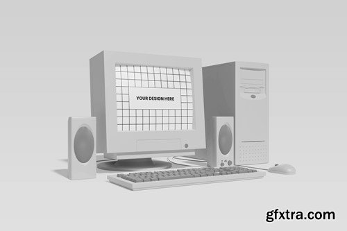 Vintage Computer Mockup 42NB2GT