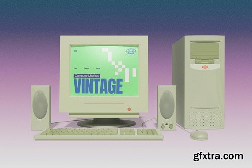 Vintage Computer Mockup 42NB2GT