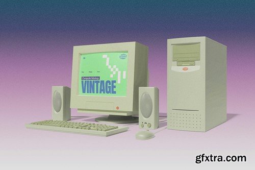 Vintage Computer Mockup 42NB2GT