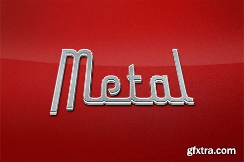 Chrome Metal Text Effect 7FGTPLN