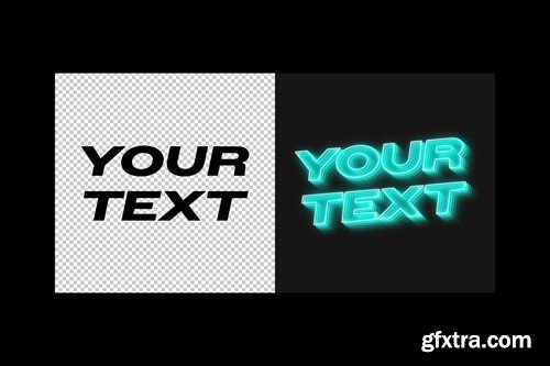 Neon Glow Text Effect KXR5PPN