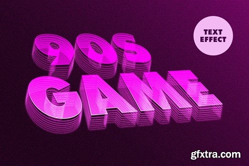 90s Synthwave Text Effect ZW4GK2V