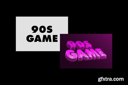 90s Synthwave Text Effect ZW4GK2V