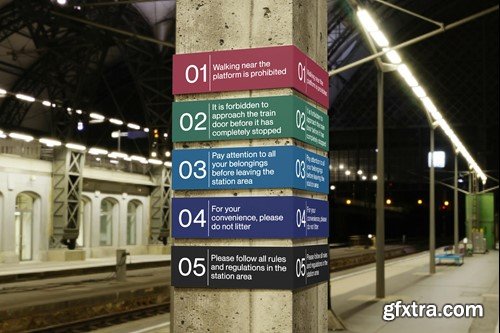 Wayfinding Signage Mockup B9RWJ7S