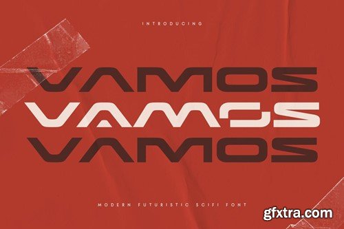 VAMOS - Modern Futuristic Scifi Font 6PSW9AQ