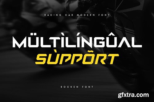 Rocken - Futuristic Racing Sport Font (2 Styles) K5NRXUR