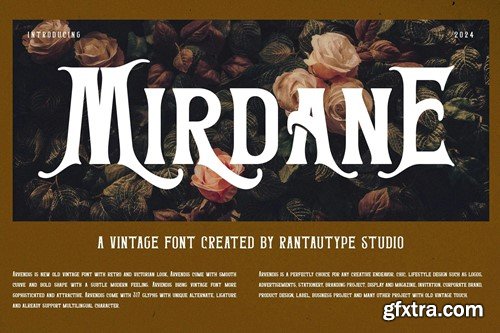 Mirdane a Vintage Font NBZM22X