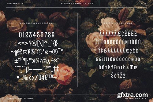 Mirdane a Vintage Font NBZM22X