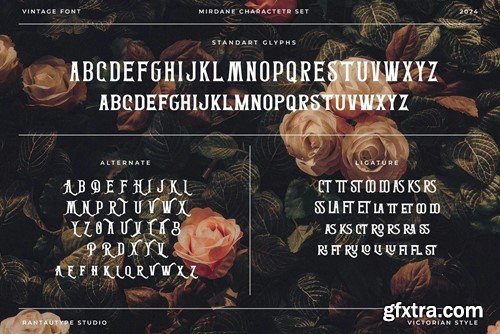 Mirdane a Vintage Font NBZM22X