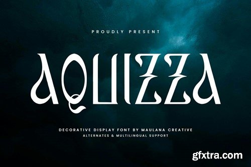 Aquizza Decorative Display Font RFYX3RY