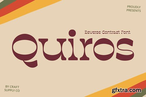 Quiros – Reverse Contrast Font J4QHGGL