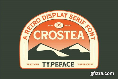 Crostea – Retro Display Serif Font HWT39L8