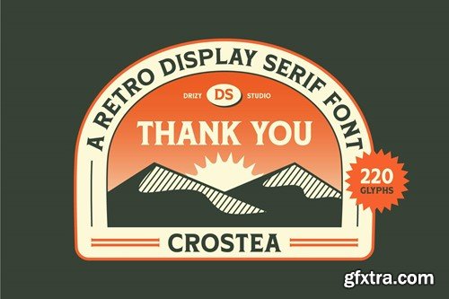 Crostea – Retro Display Serif Font HWT39L8