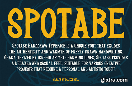 Spotabe - Handdraw Typeface P94H7Q3